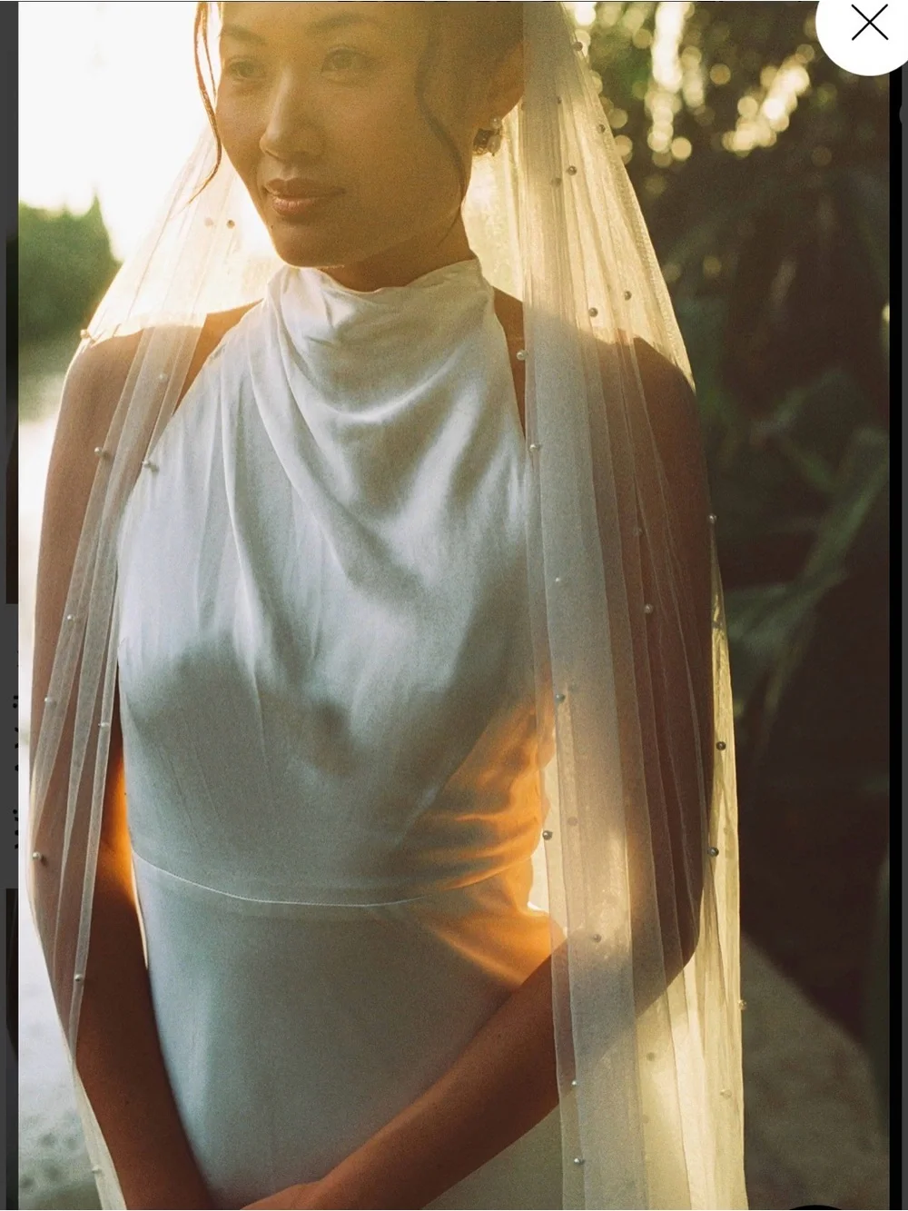 THE SERA VEIL: Pearl Veil, Single Tier, Cathedral Length